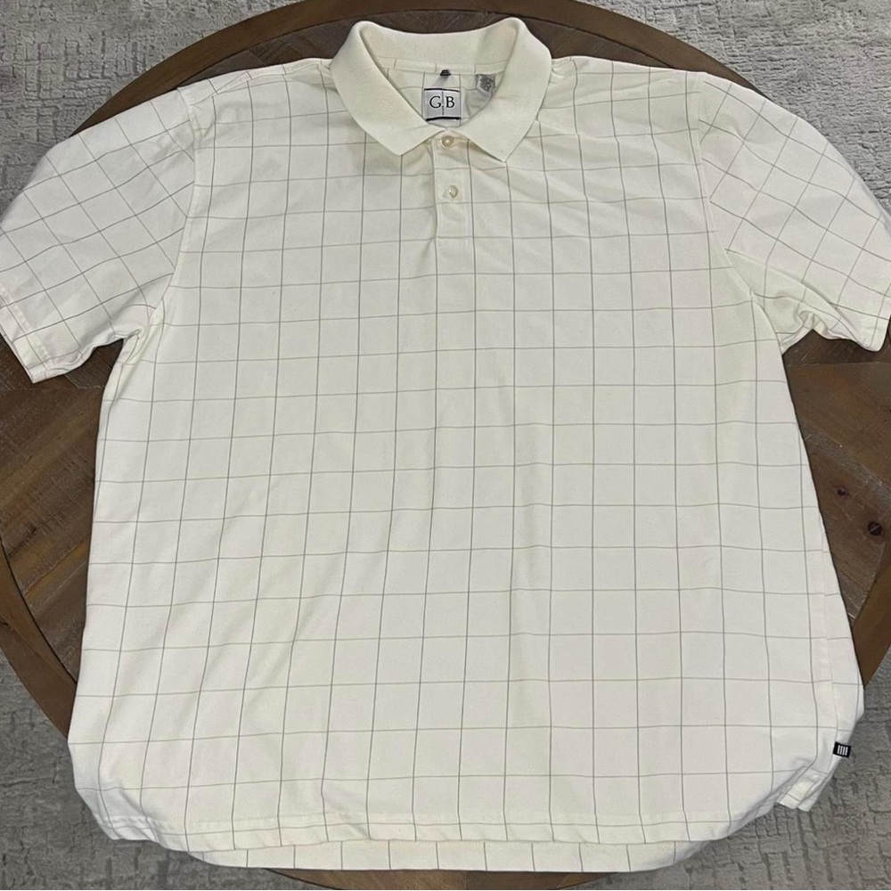Geoffrey Beene Checkered Polo Shirt Size 3XL